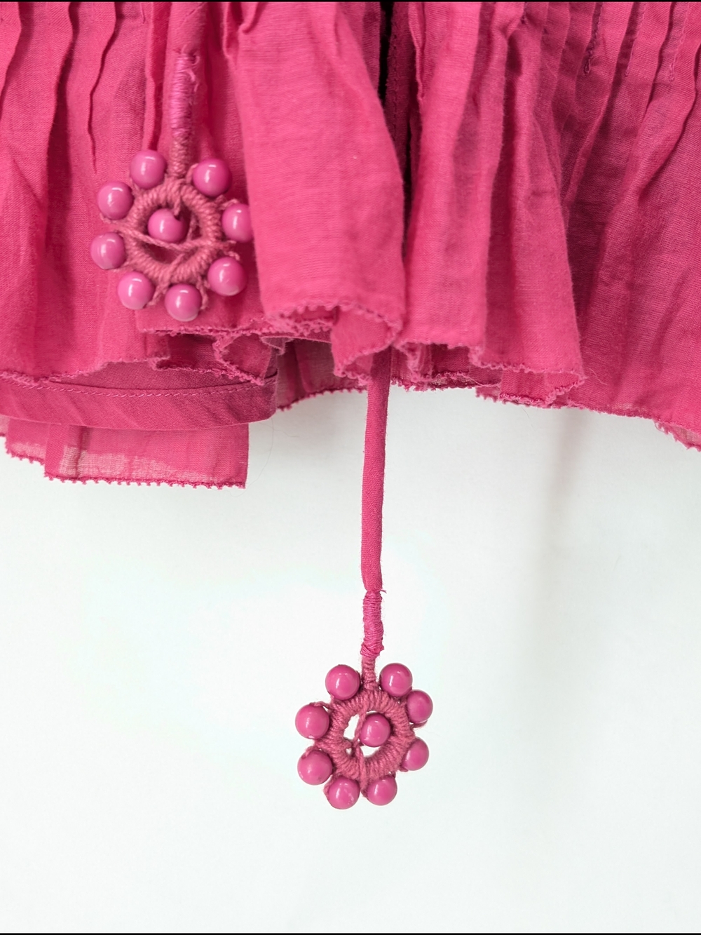 Farm Rio Pink Boho Embroidered Dress with Tie Waist M - Picture 3 of 8